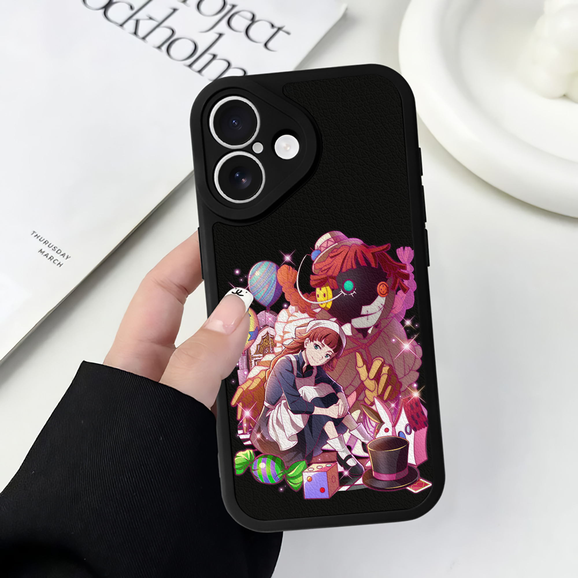 （画像用） 文豪ストレイドッグス Bungo Stray Dogs 【iPhone 16シリーズ対応】シリコンスマホケース（レザー調） 材質：シリコン